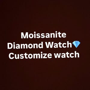 Moissanite Diamond watch Bust down watch, Customize watch for man hiphop jewellery for him