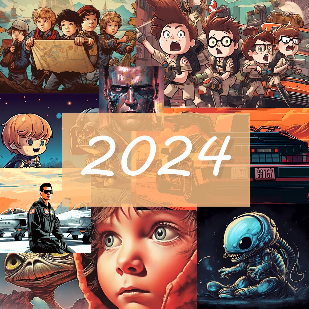 1980s Nostalgia Movies Calendar 2024, Print-at-home, Wall and Desktop ...