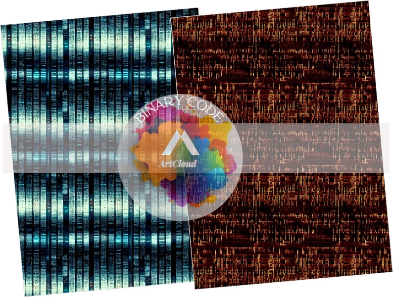 Binary Code Digital Paper, SEAMLESS Pattern - Etsy