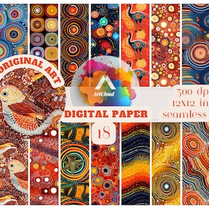Aboriginal Art print Australian Aboriginal Art Aboriginal Art Print Indigenous Art Australian Art Dot Painting Dot Art aboriginal print