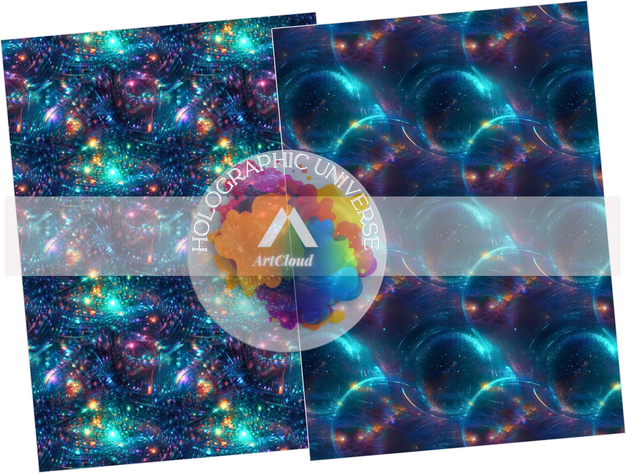 Holographic Universe Digital Paper, SEAMLESS Pattern - Etsy