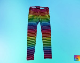 Upcycled kids rainbow tie dye leggings (age 4-5yrs)