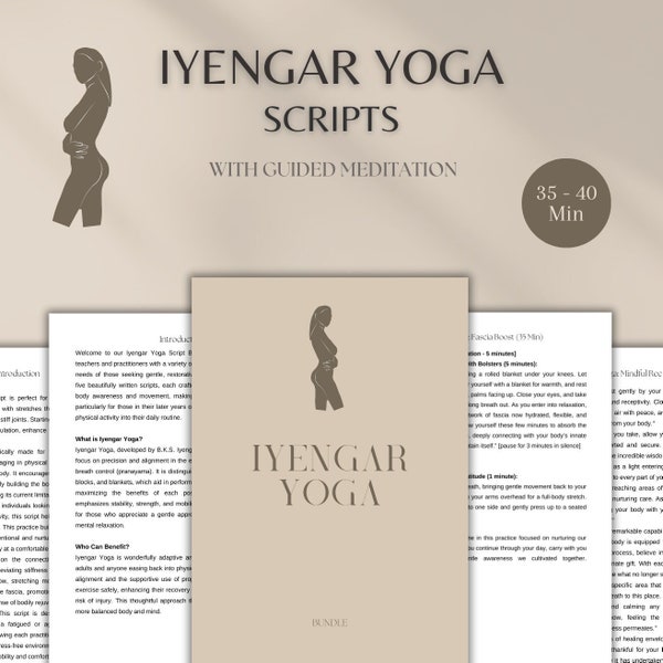 5 Iyengar Yoga Scripts with Guided Meditation Yoga Sequences | Connective Tissue Restorative Yoga | Yoga Class for Recovery