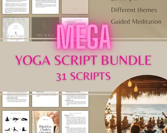 Yoga Script Bundle With 30+ Ready-to-use Yoga Sessions | Guided ...