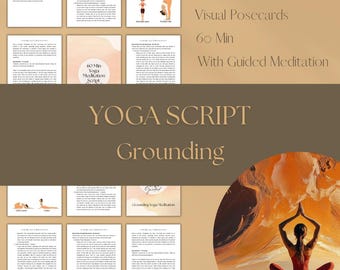 60-Min Grounding Yoga Script: Guided Meditation (Digital PDF)