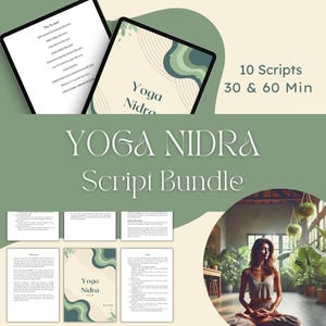 Pacchetto di script Yoga Nidra per insegnanti / 10 script guidati per un rilassamento profondo / Risorse per lezioni di yoga in formato PDF