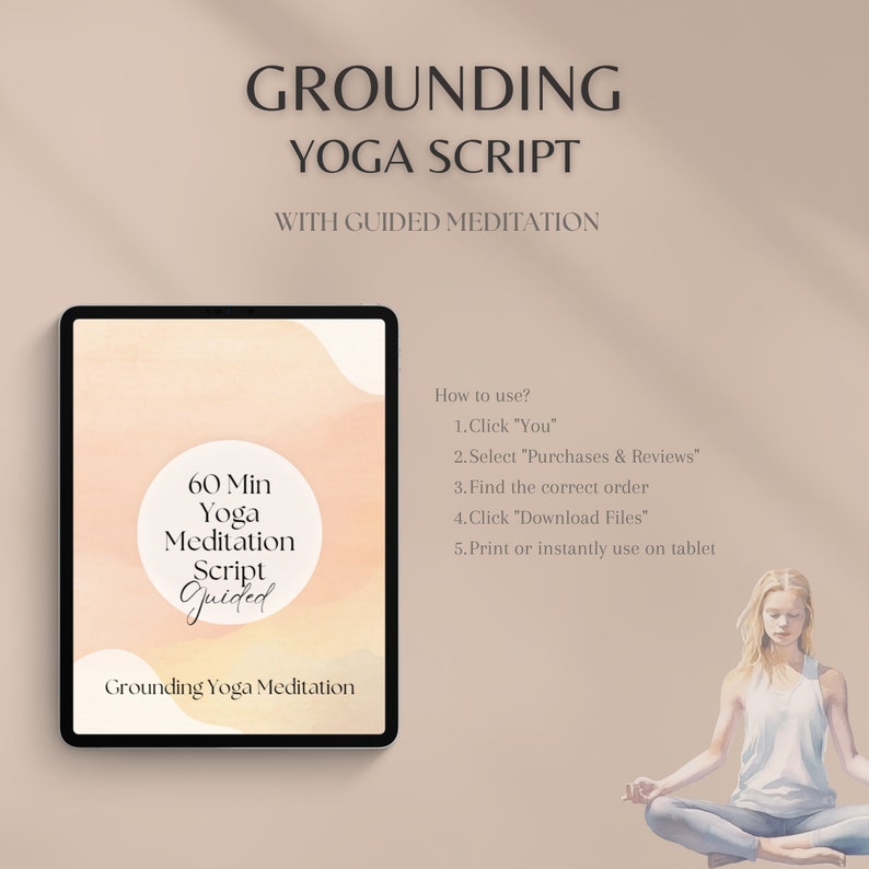 60 Min Yoga Script for Grounding, With Guided Meditation, Hour Yoga ...