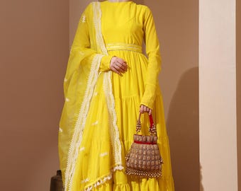 Red Velvet Potli Bag: Golden Cutdana Embroidery, Indian Wedding Purse