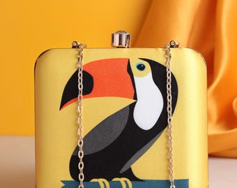 Toucan Pop Printed Clutch