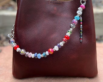 Handmade Beaded Purse Chain: Personalized Bag Charm