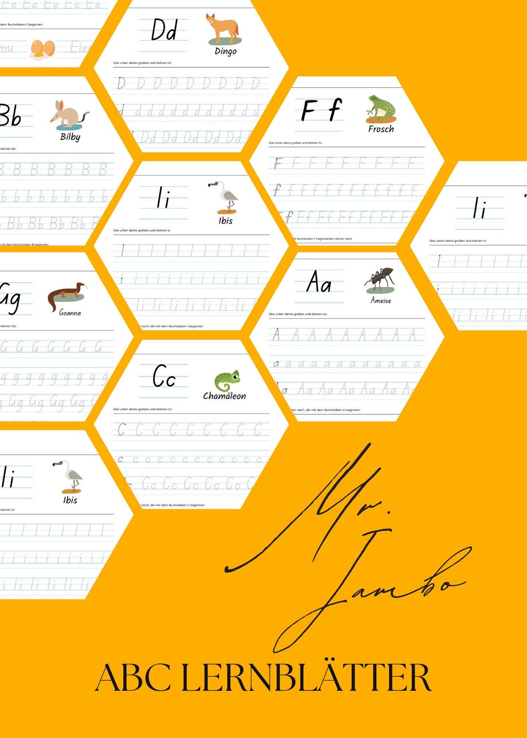 Lernblätter ABC Schreiben Lernen Kinder Übungsaufgaben Für - Etsy