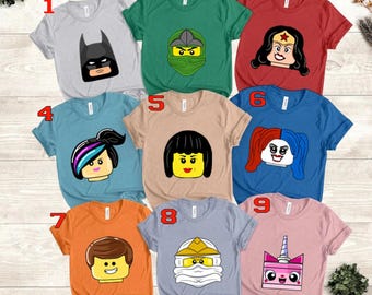 Building Blocks Family Shirt, Funny Gamer Kids Toddler Gaming T-shirt, Custom Personalized Birthday Gift For Son Daughter