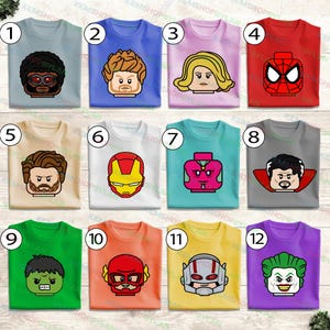 Building Blocks Superhero Shirt, Custom Birthday Shirt, Custom Name Shirt Toddler T-shirt, Disney Family Shirt, Gift For Son Daughter