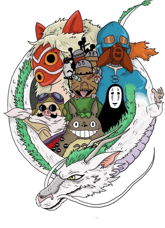 Studio Ghibli Characters Collage
