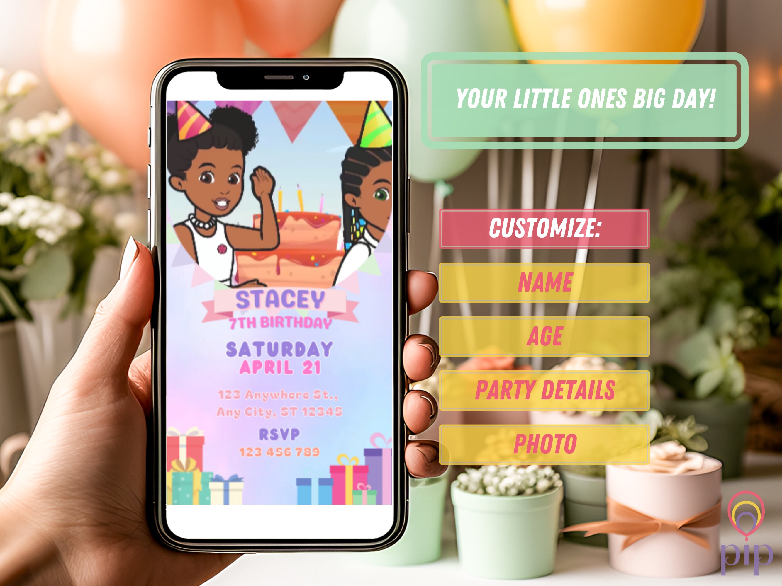 Gracie #39 s Corner Invitation Template Birthday Digital Video Invite Gracie #39 s Corner Invitation Template Birthday Digital Video Invite