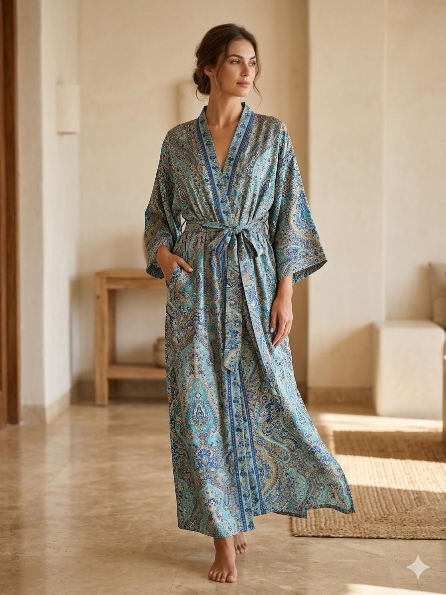 ladies silk dressing gowns uk Womens Silk Dressing Gown Luxury Gift For Her