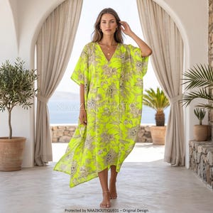 lime green kaftan dress Pernia's Pop Up Shop