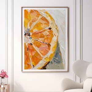 Orange Slice Painting: Vibrant Kitchen Fruit Art (Digital Download)