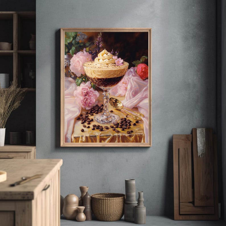 Espresso Martini Art Print, Baroque Cocktail Wall Art, Luxury Coffee ...