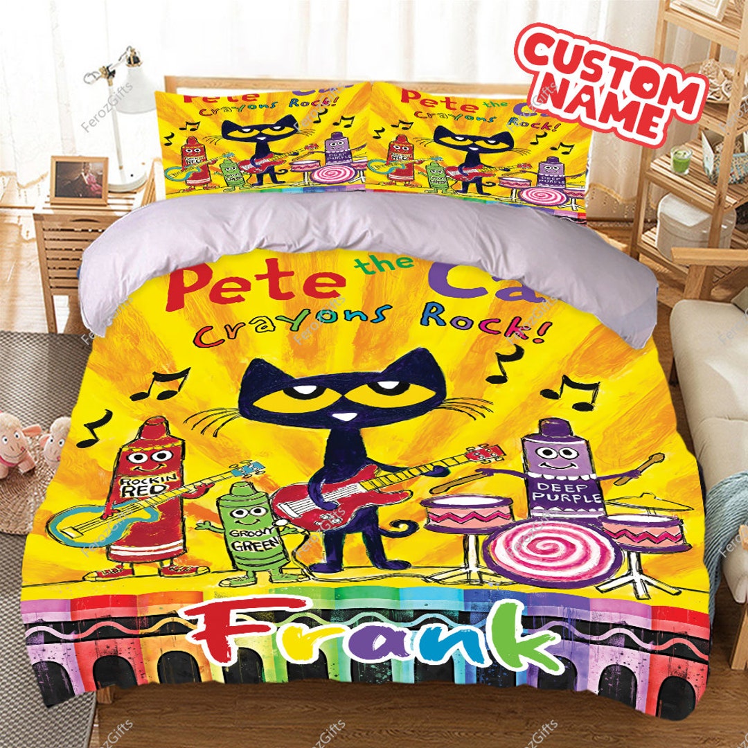 Custom Pete the Cat Bedding Set Pete the Cat Groovy Blanket Etsy