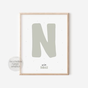 Poster Kinderzimmer personalisiert mit Name A4 A3 Namensposter Buchstabenposter Geschenke für Jungen und Mädchen Geschenk Geburt Taufe
