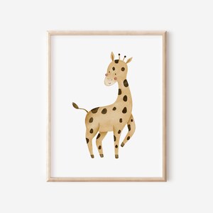 Poster Giraffe A4 & A3 Kinderposter Poster Kinderzimmer Poster Baby Geschenk Mädchen Geschenk Junge Poster Kinder Tierposter Wandbilder Deko