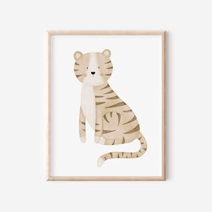 Poster Tiger A4 & A3 Kinderposter Poster Kinderzimmer Poster Baby Geschenk Mädchen Geschenk Junge Poster Kinder Tierposter Wandbilder Deko
