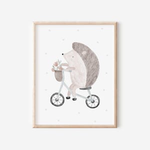 Poster Igel A4 & A3 Kinderposter Poster Kinderzimmer Baby Geschenk Mädchen Geschenk Junge Poster Kinder Tierposter Geschenkidee