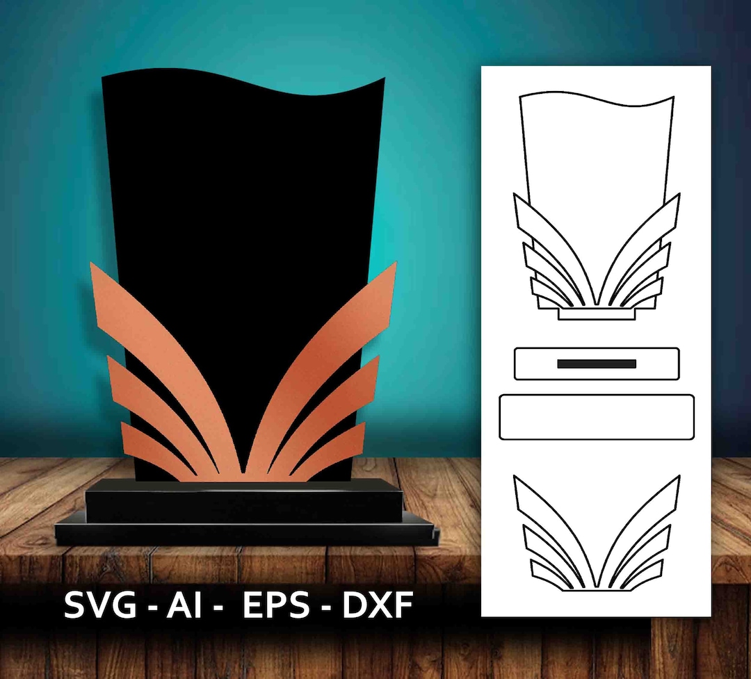 Award Trophy Laser Cut, Award Trophy SVG, Wood Cnc Cut Award, Award