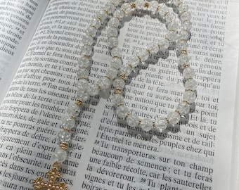 White cracked rosary