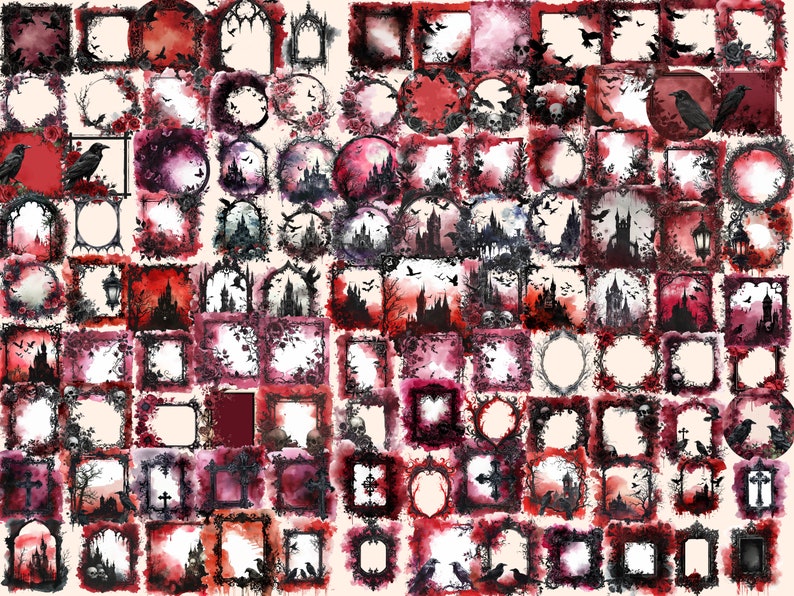 Intriguing Gothic Vintage Frames Watercolor Clipart
Whimsical Frame Illustrations with a Gothic Aesthetic
Digital Gothic Frames Clipart Download
Adorable Clipart Designs Featuring Ornate Gothic Frames
Gothic Frames Clip Art Set
Captivating Graphics