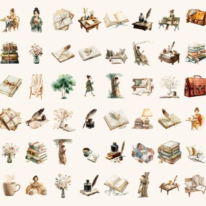 Poetcore Girls Watercolor Clipart