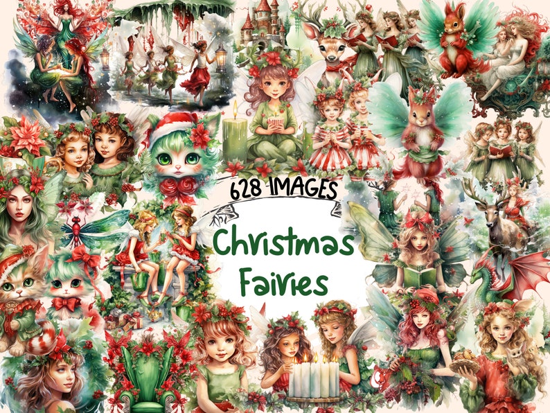 Enchanting Christmas Fairies Clipart
Holiday Fairy PNG Graphics
Christmas Fairy Illustrations in Magical Scenes
Whimsical Fairies with Festive Magic Clipart Art
Clipart featuring Fairies in Christmas Fantasy
Digital Christmas Fairy Clipart Download