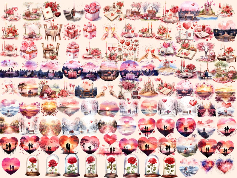 Heartwarming Valentine's Day Watercolor  Clipart
Digital Illustrations Celebrating Love on Valentines Day
Valentines  Day Clipart Download
Adorable Clipart Designs for a Romantic Occasion
Valentines  Day Clip Art Set
Valentines Day Graphics PNG