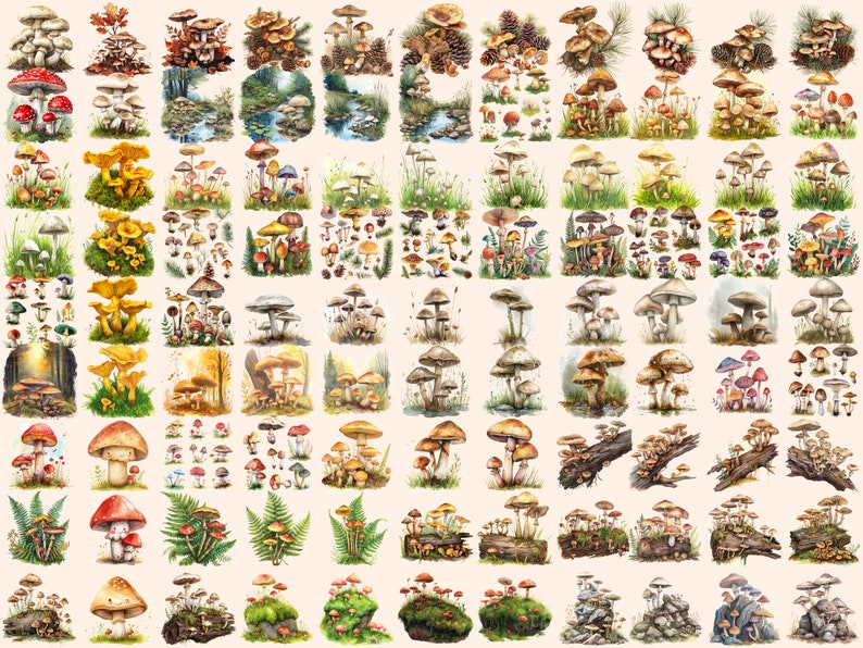 Enchanting Mushroom Watercolor Clipart
Whimsical Illustrations of Colorful Mushrooms
Forest Toadstool Images
Digital Mushroom Clipart Download
Mushroom Clip Art Set
Picturesque Graphics Depicting Vibrant Mushrooms in Nature
Mushroom Digital Art PNG