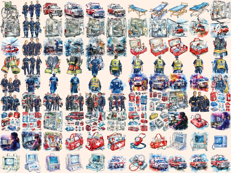 Medical Emergency Transport: Ambulance Icons Collection
First Responder Fleet: Ambulance Clipart Set
Emergency Response Icons: Ambulance Illustrations Pack
Ambulance Fleet: Medical Transport Clipart Collection
Ambulance Icons and Illustrations Pack