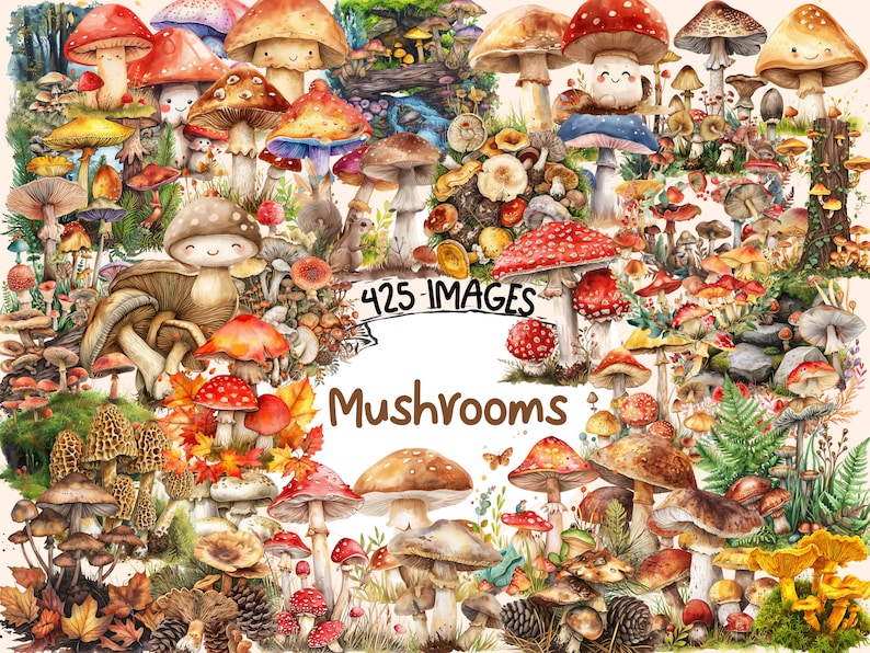 Enchanting Mushroom Watercolor Clipart
Whimsical Illustrations of Colorful Mushrooms
Forest Toadstool Images
Digital Mushroom Clipart Download
Mushroom Clip Art Set
Picturesque Graphics Depicting Vibrant Mushrooms in Nature
Mushroom Digital Art PNG