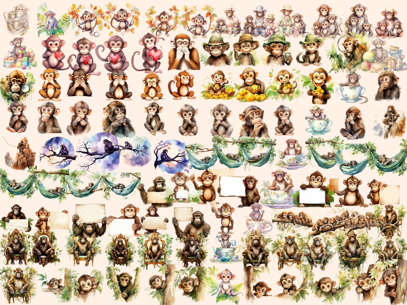 Playful Monkeys Clipart
Monkey PNG Graphics
Monkey Illustrations
Whimsical Monkey Clipart Art
Digital Monkeys Clipart Download
Adorable Monkey Designs
Monkey Clip Art Set
Charming Monkey Graphics
Monkeys Digital Art
Watercolor Monkey Illustations