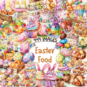 Easter Food Clipart Bundle - 444 PNG Images of Delicious Easter Treats, Culinary Delights Graphics, Instant Digital Download, Commercial Use