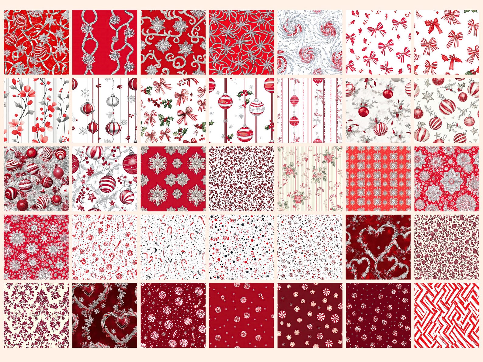 Peppermint Computer Paper Peppermint Spice Digital Paper: Festive Holiday Patterns (commercial ...