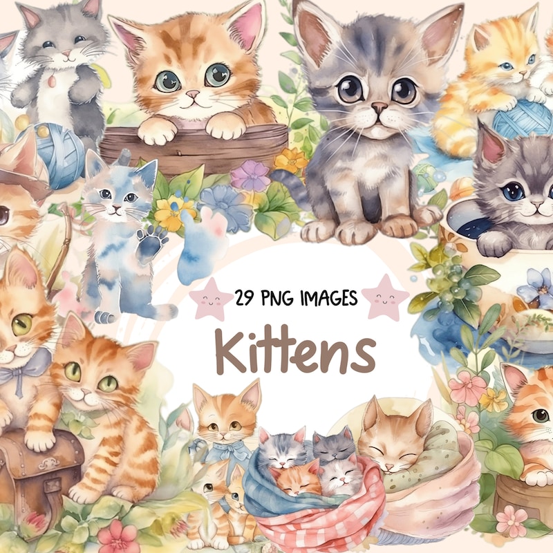 Kitten Watercolor - Etsy