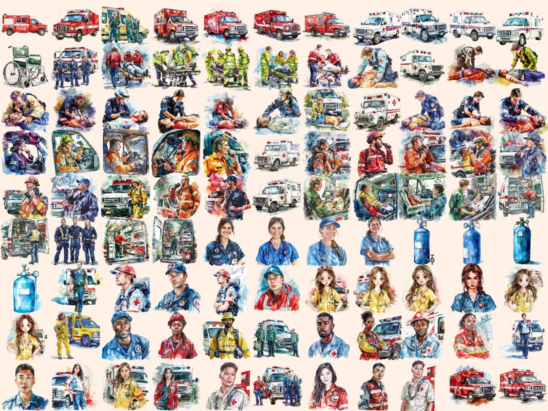 Medical Emergency Transport: Ambulance Icons Collection
First Responder Fleet: Ambulance Clipart Set
Emergency Response Icons: Ambulance Illustrations Pack
Ambulance Fleet: Medical Transport Clipart Collection
Ambulance Icons and Illustrations Pack
