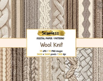 Wool Knit Digital Paper
