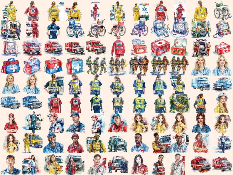 Medical Emergency Transport: Ambulance Icons Collection
First Responder Fleet: Ambulance Clipart Set
Emergency Response Icons: Ambulance Illustrations Pack
Ambulance Fleet: Medical Transport Clipart Collection
Ambulance Icons and Illustrations Pack