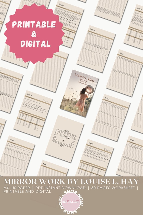 ルイーズ・ヘイ ミラーワーク：21日間ワークブック（PDF） - Etsy 日本