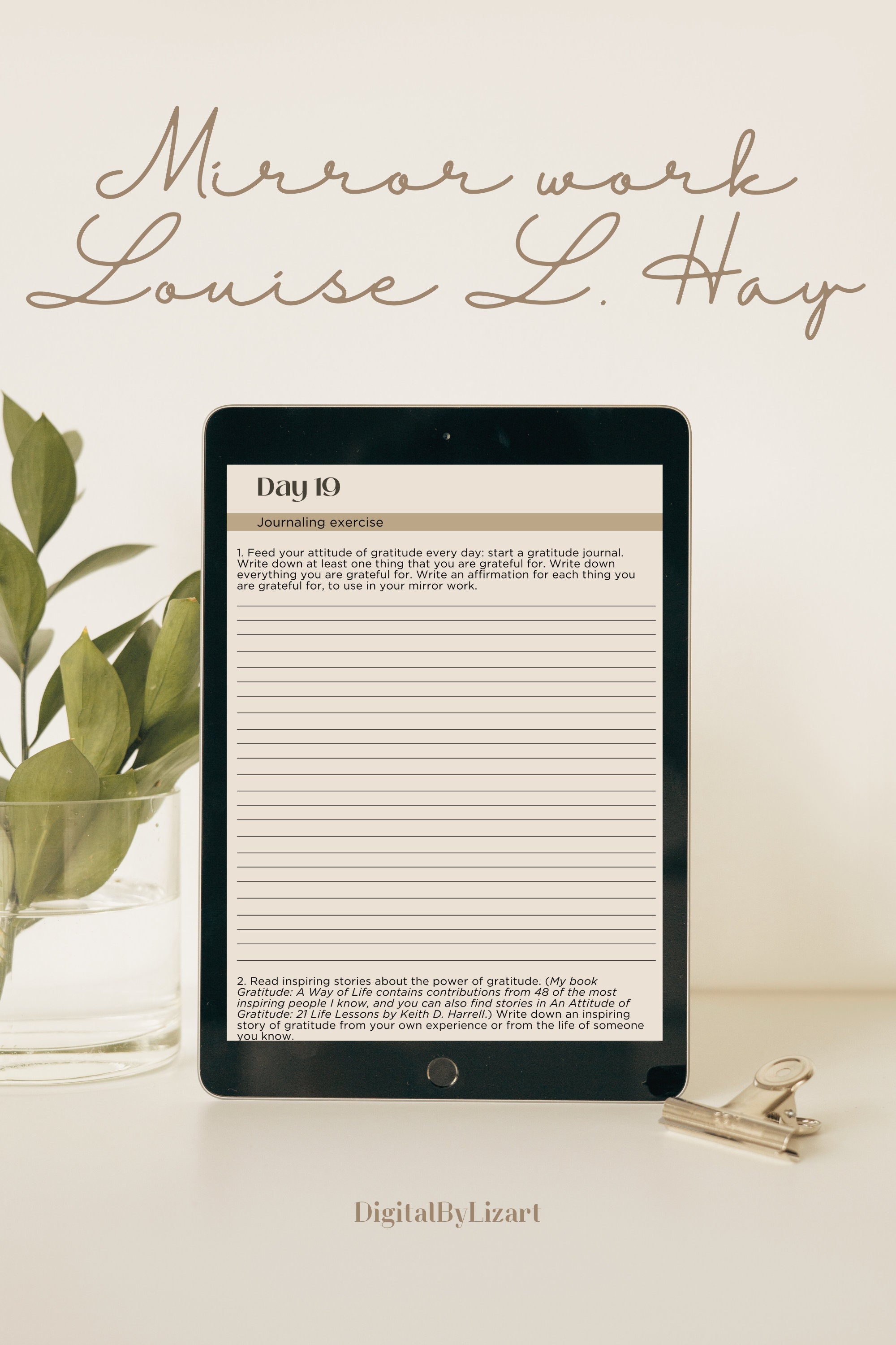 ルイーズ・ヘイ ミラーワーク：21日間ワークブック（PDF） - Etsy 日本