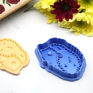 Hedgehog Cutter and Stamp for use with Cookie Dough, Clay and other Polymers