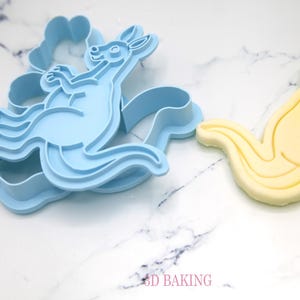 Cortador de galletas canguro y sello de tamaño mediano para galletas, fondant y arcilla