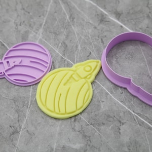 Rocket cookie cutter and stamp