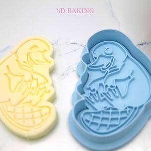 Platypus cookie cutter and stamp medium sized for cookies, fondant and clay